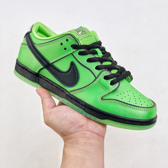 Nike Dunk Sb Low Powerpuff Girls Green Sneakers - Picture 8 of 9